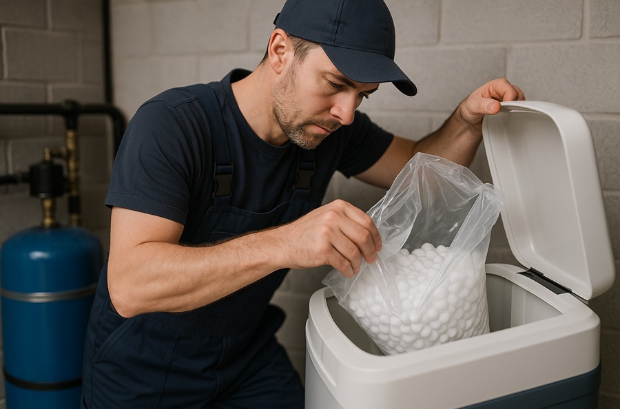 Zout vullen waterontharder in breda